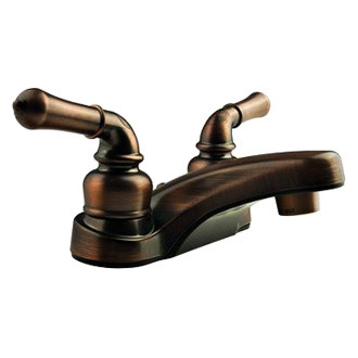 Dura® - Classical Plastic Oil Rubber Bronze Low-Arc Lavatory Faucet with Classical Levers Handles