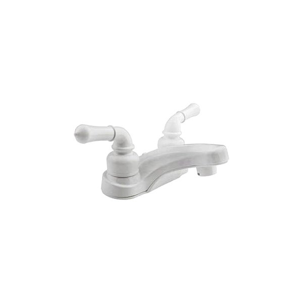 Dura® - Classical White Plastic Lavatory Faucet with Classical Levers Handles