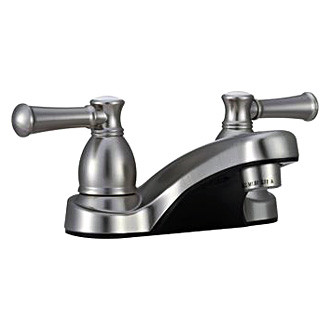 Dura® - Designer Plastic Satin Nickel Low-Arc Lavatory Faucet with Levers Handles