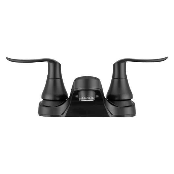 Dura® - Elegant Matte Black Plastic Lavatory Faucet with Levers Handles