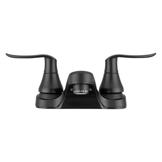Dura® - Elegant Plastic Matte Black Low-Arc Lavatory Faucet with Levers Handles