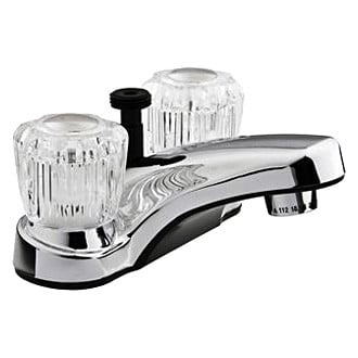 Dura® - Chrome Polished Plastic Tub & Shower Faucet with Acrylic Knobs Handles