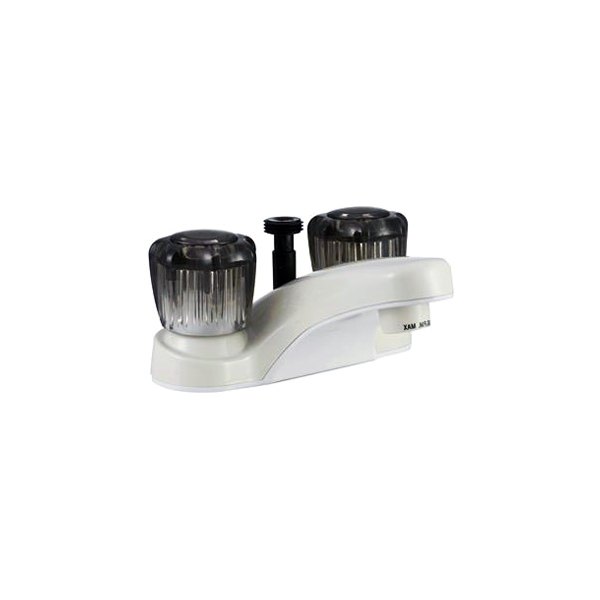 Dura® - Bisque Parchment Plastic Tub & Shower Faucet with Acrylic Knobs Handles