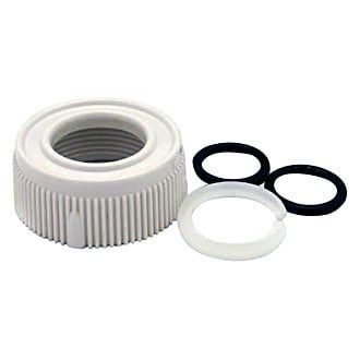 Dura® - Plastic White Spout Nut and Rings Replacement Kit for High Rise