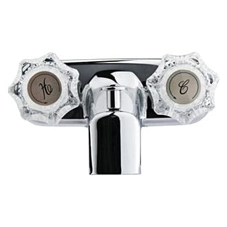 Dura® - Chrome Polished Plastic Tub & Shower Faucet with Acrylic Knobs Handles & Diverter