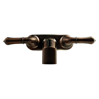 Dura® - Classical Satin Nickel Plastic Tub & Shower Faucet with Classical Levers Handles & Diverter
