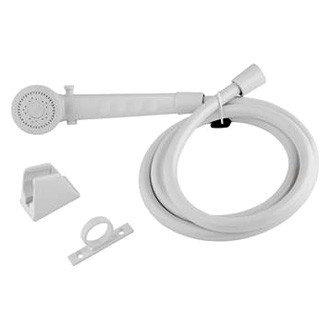 Dura® - Economy Plastic White Handheld Shower Head with 60" Hose