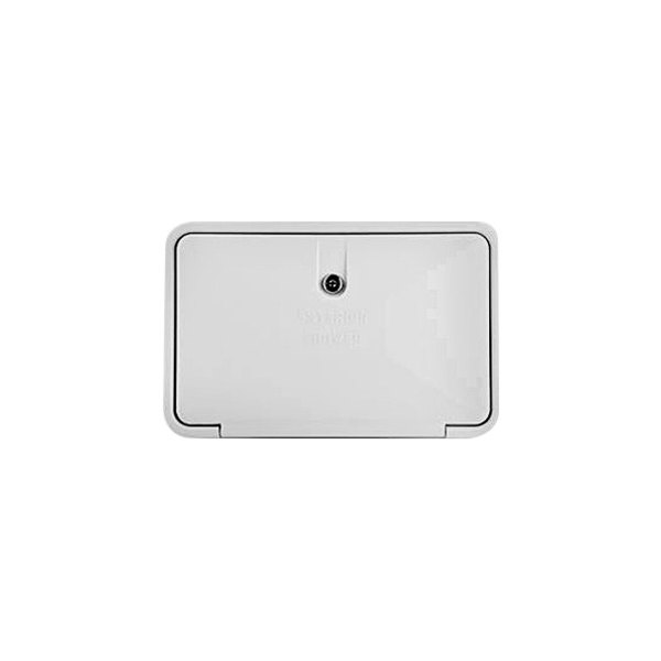 Dura® - White Plastic Exterior Shower Box with Hose