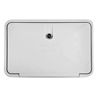 Dura® - Plastic White Exterior Shower Box with Hose
