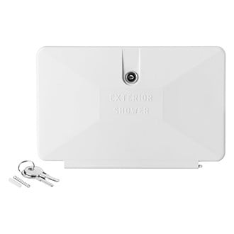 Dura® - White Plastic Exterior Shower Door