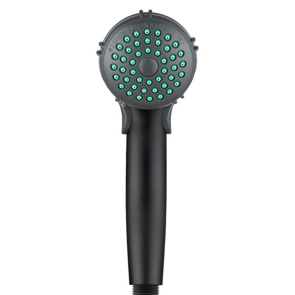 Dura® - Matte Black Plastic Round Handheld Shower Head