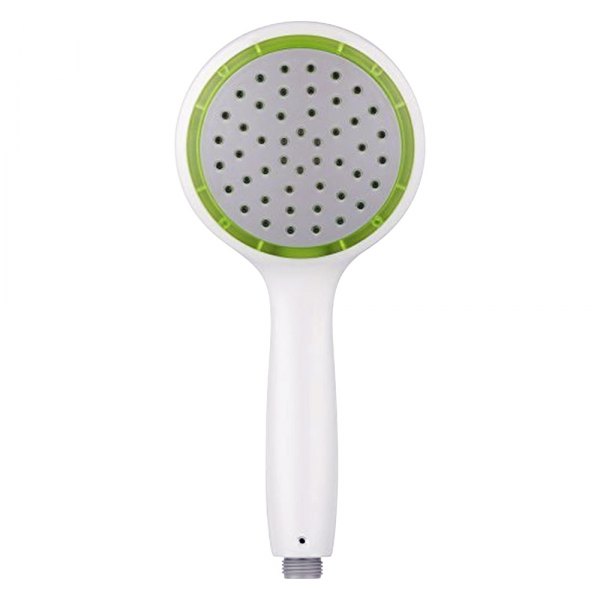 Dura® - White Plastic Round Handheld Shower Head with Self-Pressurizing