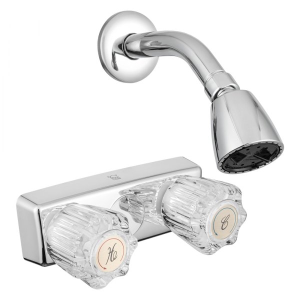 Dura® - Chrome Polished Shower Control Valve with Crystal Acrylic Knobs Handles