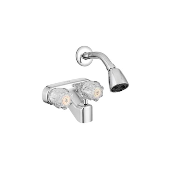 Dura® - Tub & Shower Faucet Kit with Crystal Acrylic Knobs Handles & Diverter