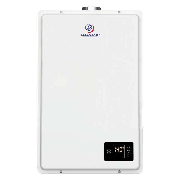 Eccotemp® - 20HI Series White LP Gas Indoor Tankless Water Heater Vertical Bundle