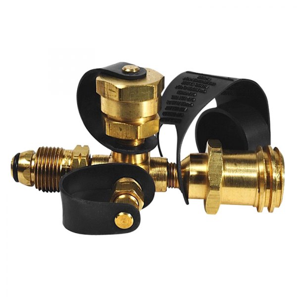 Enerco® - Brass LP Gas Adapter Tee with ACME Thread (Clamshell)