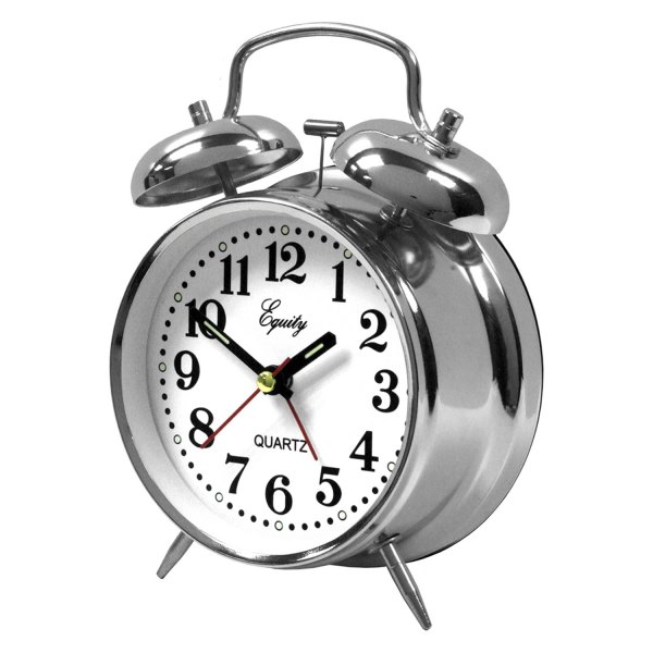 Equity® - Twin Bell Battery Operated Alarm Clock