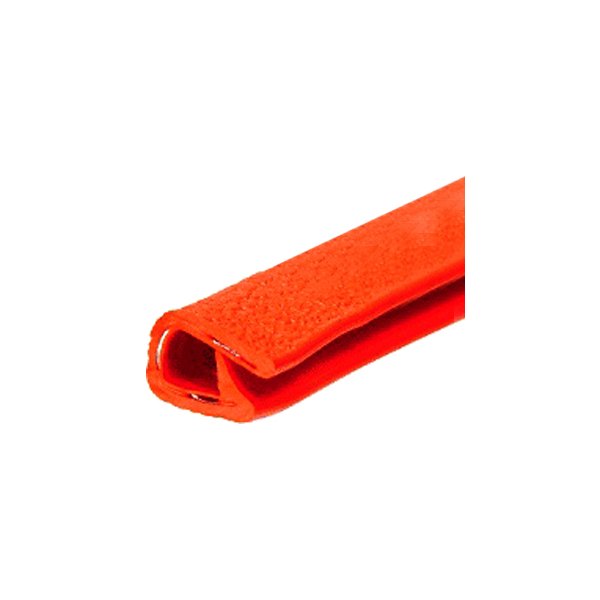 Fairchild® - 50' Safety Orange Soft Tone Standard Double Lip Edge Trim with Segmented Steel Core