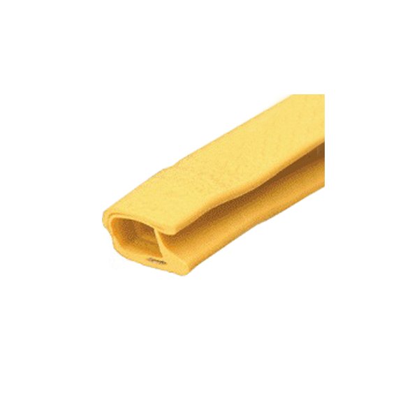 Fairchild® - 50' Safety Yellow Soft Tone Standard Double Lip Edge Trim with Segmented Steel Core