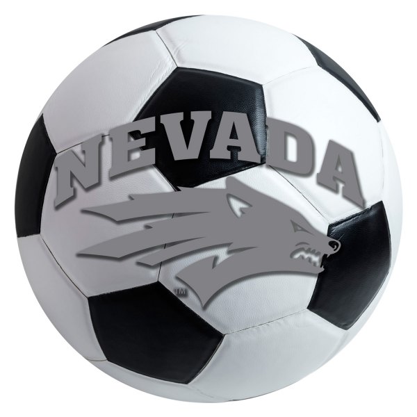 FanMats® - University of Nevada 27" Dia Nylon Face Soccer Ball Floor Mat with "Nevada & Wolf" Logo