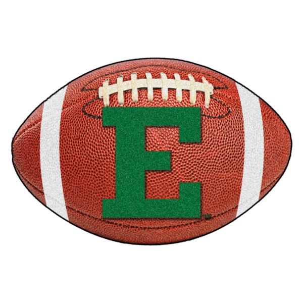 FanMats® - Eastern Michigan University 20.5" x 32.5" Nylon Face Football Ball Floor Mat with "Block E" Logo