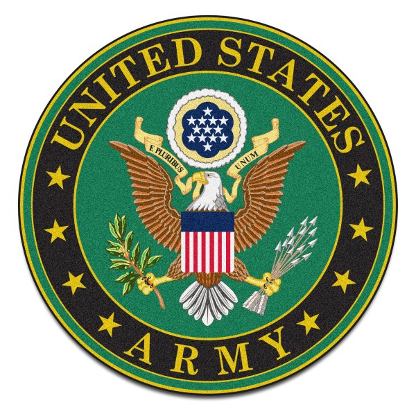 FanMats® - U.S. Army 44" Dia Nylon Face Floor Mat with "U.S Army" Official Logo