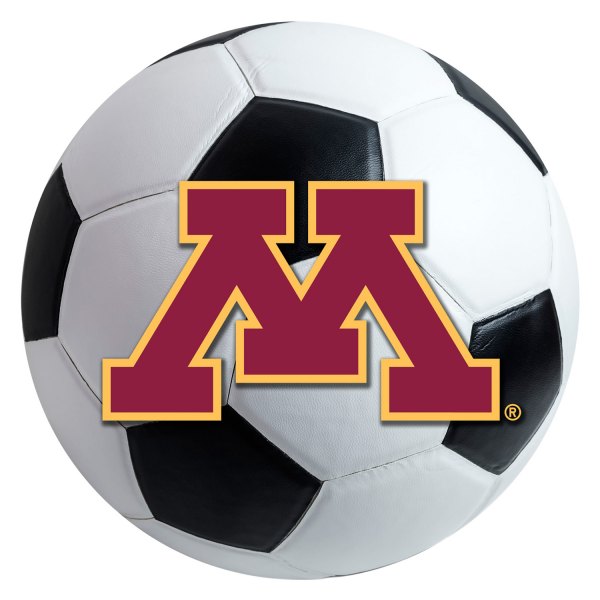 FanMats® - University of Minnesota 27" Dia Nylon Face Soccer Ball Floor Mat with "Block M" Logo