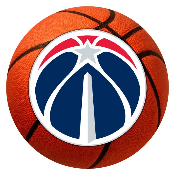 FanMats® - Washington Wizards 27" Dia Nylon Face Basketball Ball Floor Mat with "Basketball" Logo