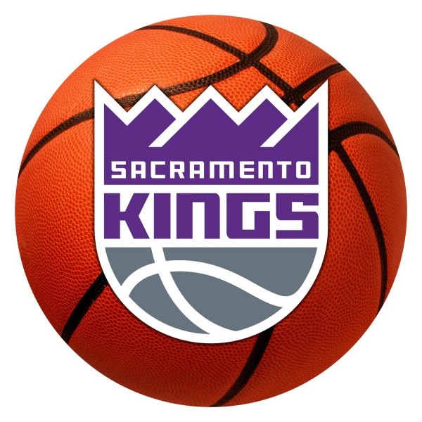 FanMats® - Sacramento Kings 27" Dia Nylon Face Basketball Ball Floor Mat with "Sacramento Kings Crown" Logo