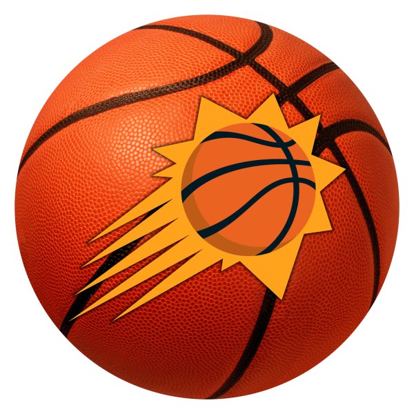 FanMats® - Phoenix Suns 27" Dia Nylon Face Basketball Ball Floor Mat with "Suns" Primary Logo