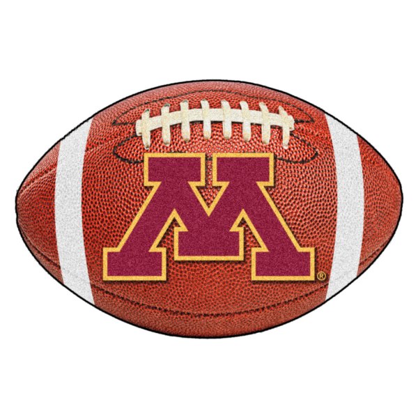 FanMats® - University of Minnesota 20.5" x 32.5" Nylon Face Football Ball Floor Mat with "Block M" Logo