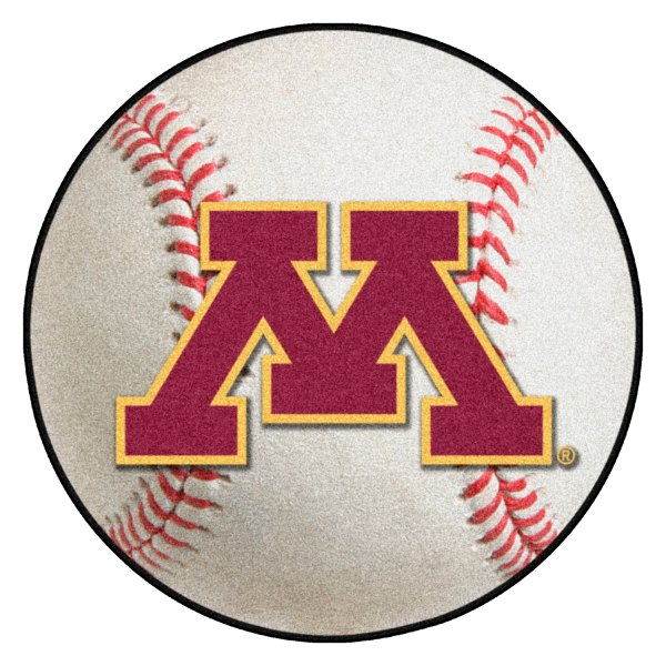 FanMats® - University of Minnesota 27" Dia Nylon Face Baseball Ball Floor Mat with "Block M" Logo