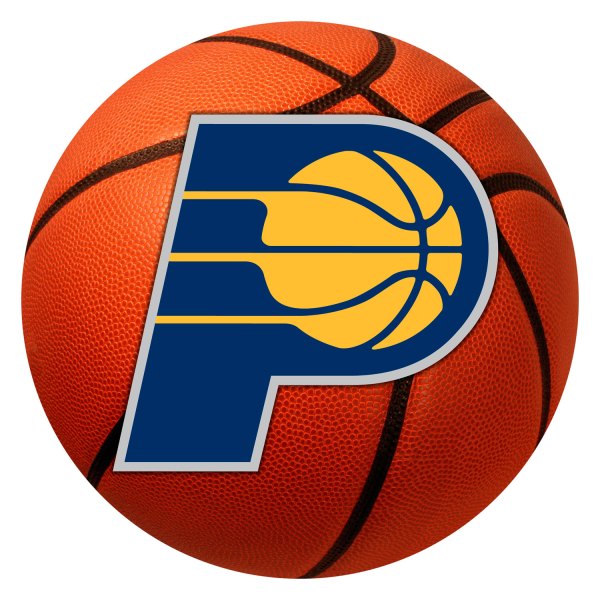 FanMats® - Indiana Pacers 27" Dia Nylon Face Basketball Ball Floor Mat with "P" Logo