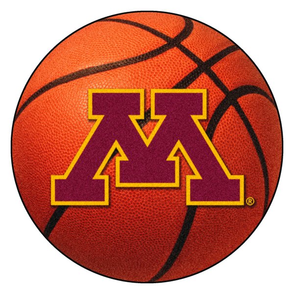 FanMats® - University of Minnesota 27" Dia Nylon Face Basketball Ball Floor Mat with "Block M" Logo