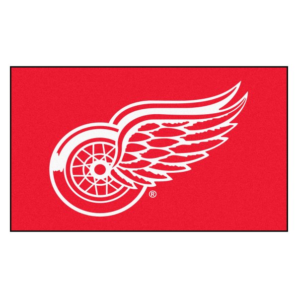 FanMats® - Detroit Red Wings 19" x 30" Nylon Face Starter Mat with "Winged Wheel" Primary Logo