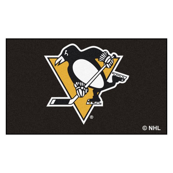 FanMats® - Pittsburgh Penguins 19" x 30" Nylon Face Starter Mat with "Penguins" Logo