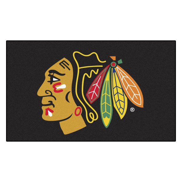 FanMats® - Chicago Blackhawks 19" x 30" Nylon Face Starter Mat with "Native American" Logo