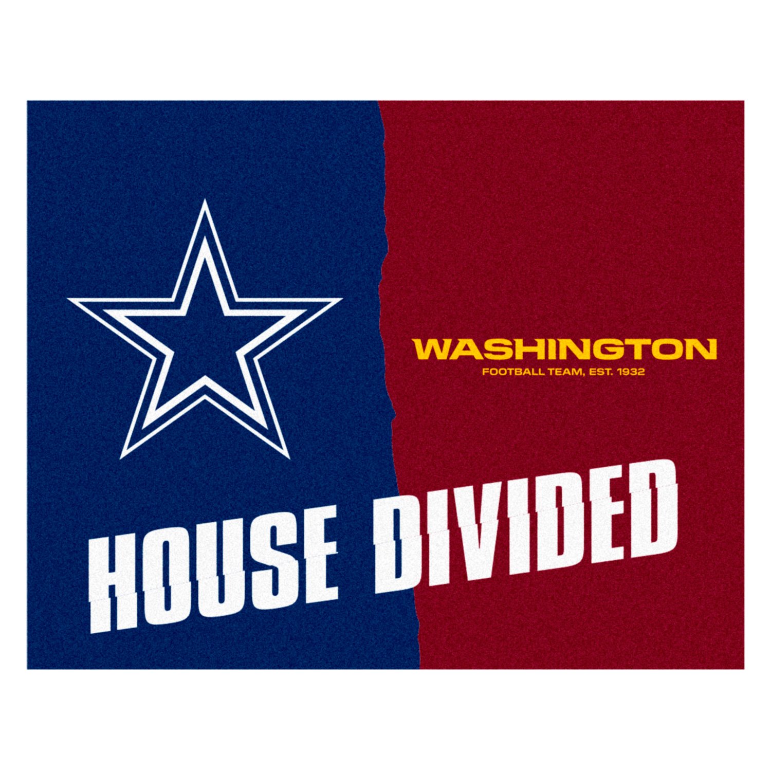 Fanmats Dallas Cowboys/Washington Redskins NFL House Divided