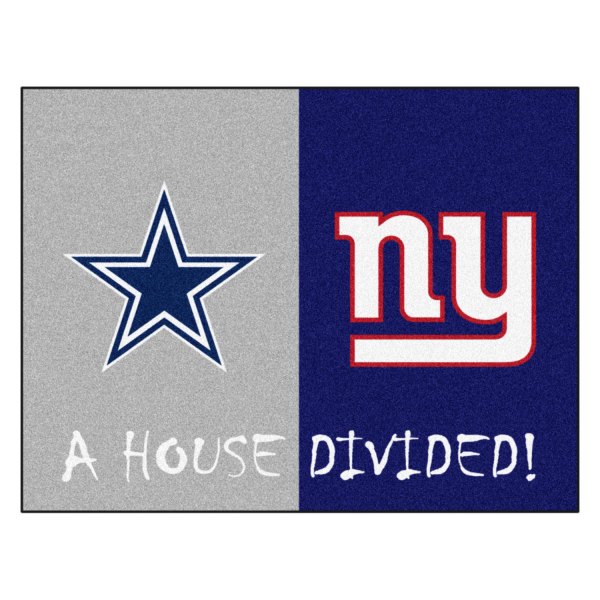FanMats® - Dallas Cowboys/New York Giants 33.75" x 42.5" Nylon Face House Divided Floor Mat