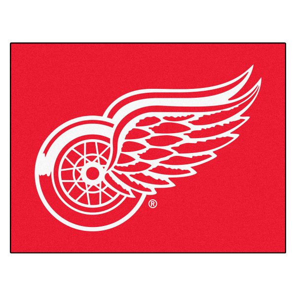 FanMats® - Detroit Red Wings 33.75" x 42.5" Nylon Face All-Star Floor Mat with "Winged Wheel" Primary Logo
