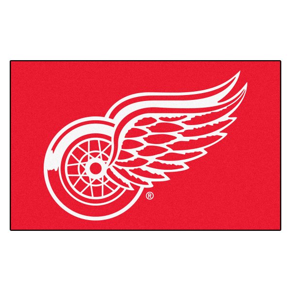 FanMats® - Detroit Red Wings 60" x 96" Nylon Face Ulti-Mat with "Winged Wheel" Primary Logo