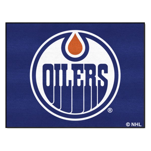 FanMats® - Edmonton Oilers 33.75" x 42.5" Nylon Face All-Star Floor Mat with "Circle Oilers" Logo