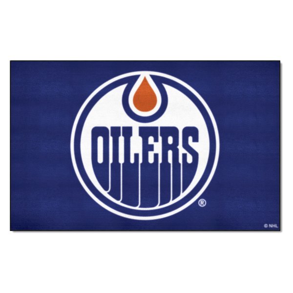 FanMats® - Edmonton Oilers 60" x 96" Nylon Face Ulti-Mat with "Circle Oilers" Logo