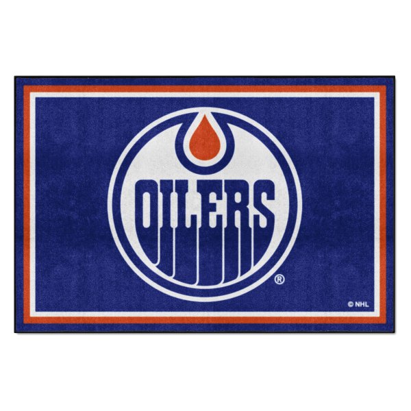 FanMats® - Edmonton Oilers 60" x 96" Nylon Face Ultra Plush Floor Rug with "Circle Oilers" Logo