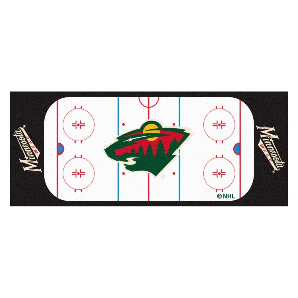 FanMats® - Minnesota Wild 30" x 72" Nylon Face Hockey Rink Runner Mat with "Wild" Primary Logo