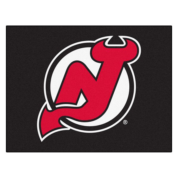 FanMats® - New Jersey Devils 33.75" x 42.5" Nylon Face All-Star Floor Mat with "NJ Devil Horn" Logo