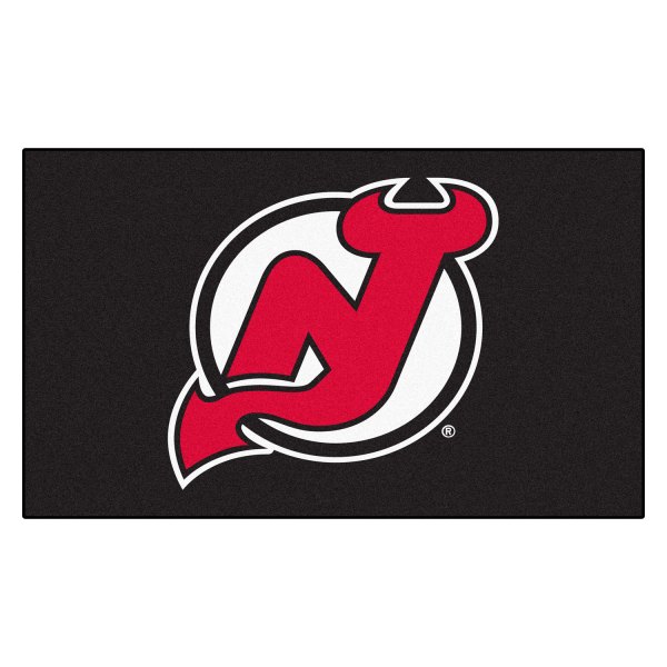 FanMats® - New Jersey Devils 19" x 30" Nylon Face Starter Mat with "NJ Devil Horn" Logo