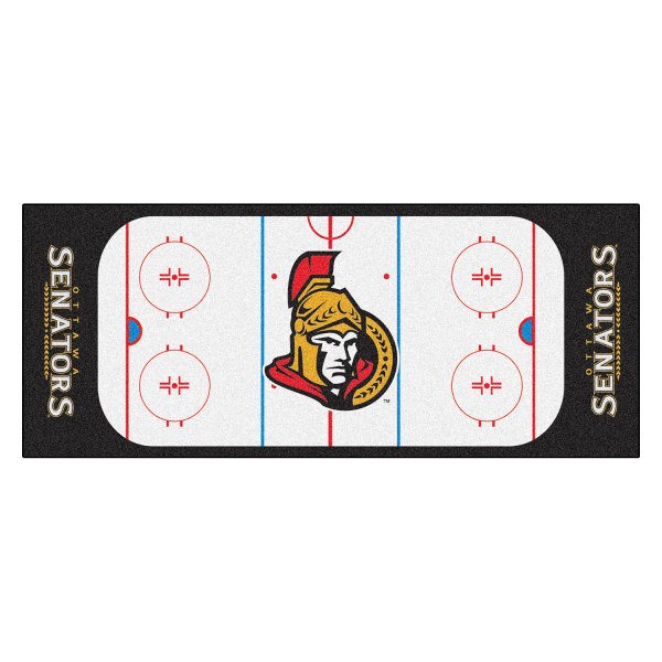 FanMats® - Ottawa Senators 30" x 72" Nylon Face Hockey Rink Runner Mat with "Senator" Logo