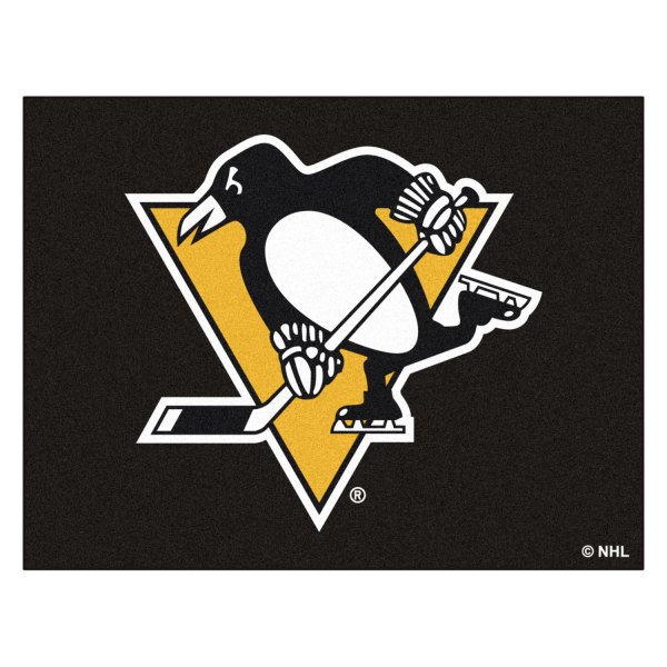 FanMats® - Pittsburgh Penguins 33.75" x 42.5" Nylon Face All-Star Floor Mat with "Penguins" Logo