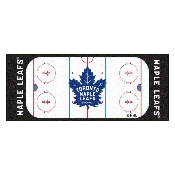 FanMats® - Toronto Maple Leafs 30" x 72" Nylon Face Hockey Rink Runner Mat with "Maple Leaf" Logo